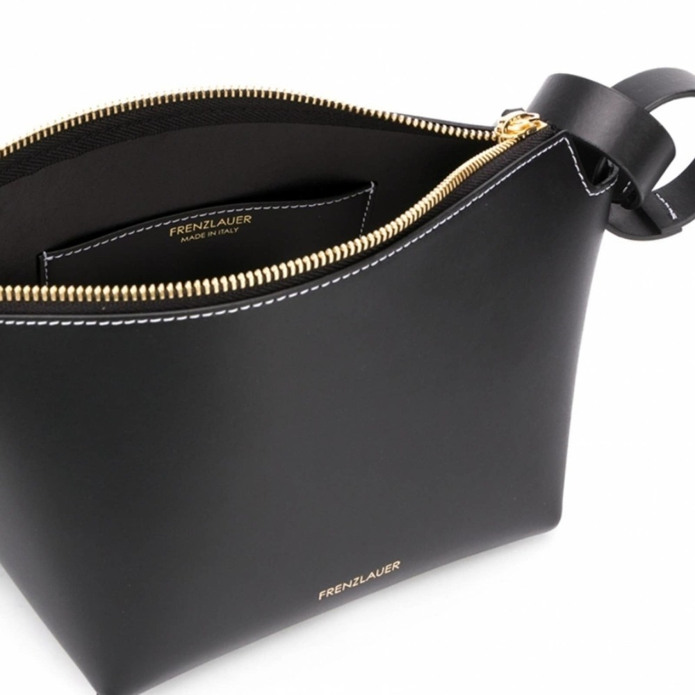 Frenzlauer Bowl Black Leather Shoulder Bag - Picture 6 of 10